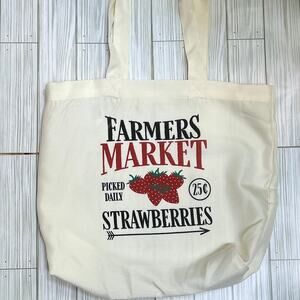 Farmer’s Market Strawberry Tote, Reusable Grocery‎ Bag